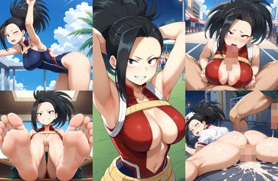 八百万百(やおよろずもも)がエロ画像集でぶっかけやパイズリを披露する僕のヒーローアカデミアエロ同人誌【八○万百イラストエロ画像】の表紙画像