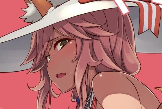 玉藻の前が水着姿でアナル調教に堕ちるFateエロ同人誌【タマモのうしろ】の表紙画像