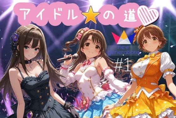 島村卯月たちがアイドルとして性の舞台に堕ちるアイマスエロ同人誌【アイドルの道 ニュージェネレーションズ1】の表紙画像