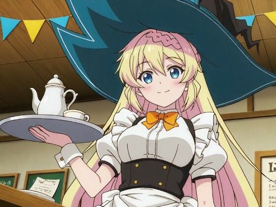 アズサ・アイザワが文化祭のメイド服でショ〇を手厚くご奉仕するスライム倒して300年エロ同人誌【おねショタ文化祭メイド喫茶 「スライム倒して300年 アズサ・アイザワ」】の表紙画像