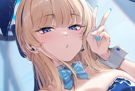 飛鳥馬トキがバニー姿で甘く迫るブルアカエロ同人誌【ト〇のHな活動記録】の表紙画像