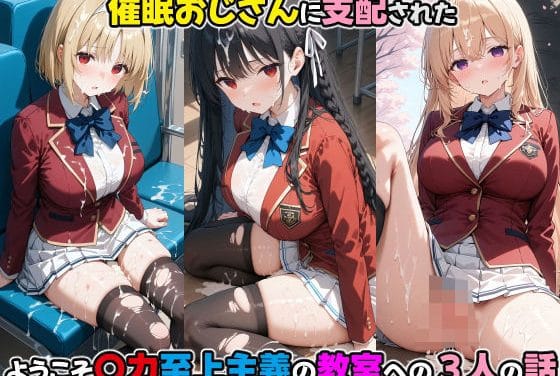 堀北鈴音・櫛田桔梗・一之瀬帆波が催眠おじさんに犯●れるよう実エロ同人誌【〇眠おじさんに支配された ようこそ〇力至上主義の教室への三人の話】の表紙画像