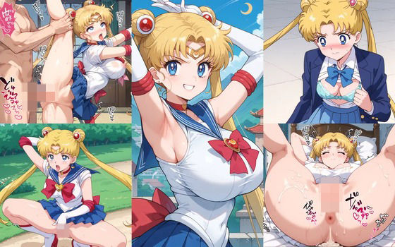 月野うさぎがエッチに犯されちゃうセーラームーンエロ同人誌【セーラー○ーンイラストエロ画像_「月に代わっておしおきよ」でお馴染みなセーラー戦士うさぎちゃんのエッチな画像集】の表紙画像