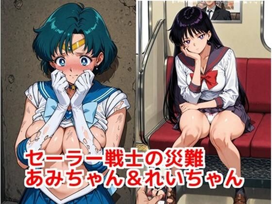 セーラーマーキュリー＆セーラーマーズが爆乳化・パンチラで災難にあうセーラームーンエロ同人誌【セーラー戦士の災難 あみちゃん＆れいちゃん】の表紙画像